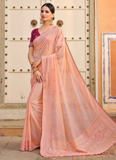 Cream Colour Ruby Vol 1 New Latest Designer Festive Wear Silk Saree Collection 2314
